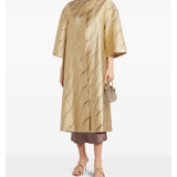 Crystal-Embellished Metallic Gold Coat — Dice Kayek | Endless UAE