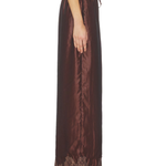 Burgundy Ophelia lace top and pants set with puffed sleeves and pleated details — Aje | Endless UAE