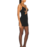 Embellished Star Cutout Mini Dress
