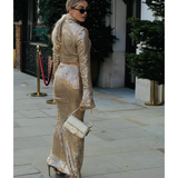 The Melissa Gold Maxi Skirt