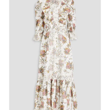 Ruffled Floral Cotton Maxi Dress
