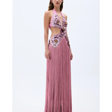 Flower Embdoridery Detailed Maxi Gown