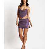 Purple Diamante Co-ord Set
