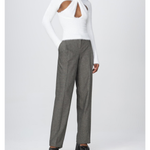 White fuzzy knit top with geometric cutout details and long sleeves — Coperni | Endless UAE