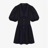 Pleated Dress With Collar