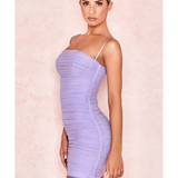 Ruched Bodycon Mini Mesh Cocktail Party Dress