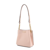 Pink Blush Bucket Bag Purse Pebbled Leather Crossed-body Teagan