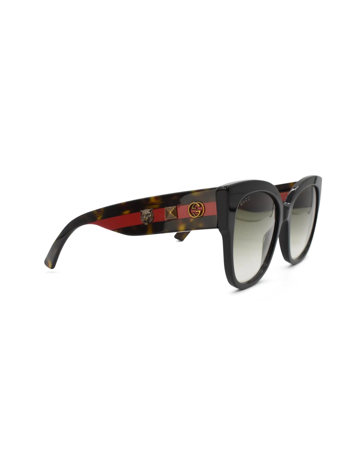 Black oversized cat-eye sunglasses with gradient lenses — Gucci | Endless UAE
