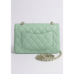 Mint green quilted Mini Classic Flap with gold chain strap and CC turn-lock — Chanel | Endless UAE
