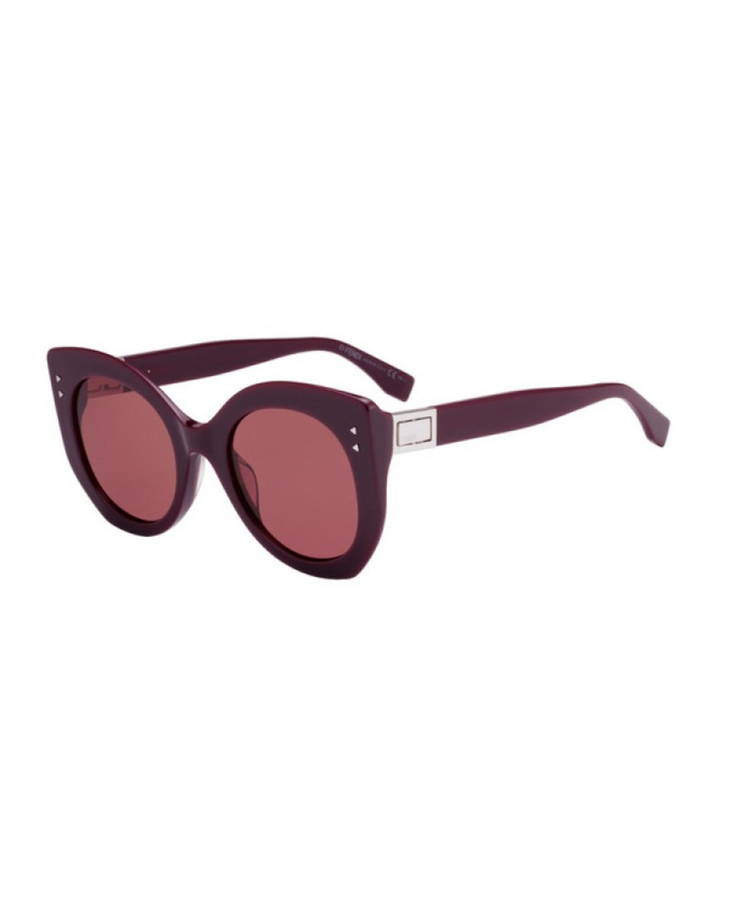 Burgundy cat-eye sunglasses with rose-tinted lenses — Fendi | Endless UAE