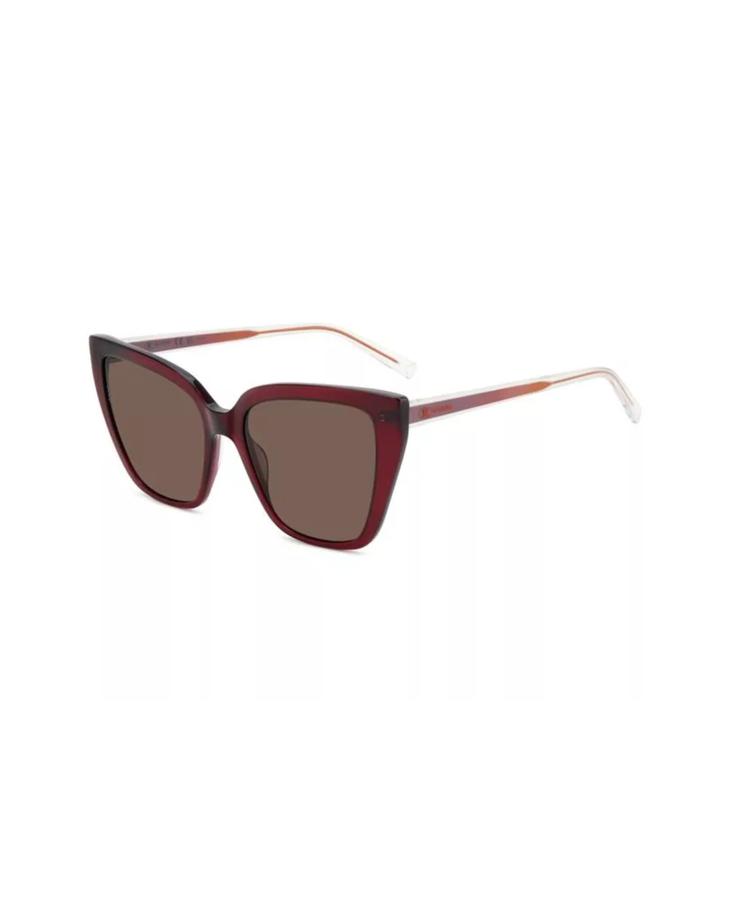 Red cat eye sunglasses with brown lenses and acetate frame — Missoni | Endless UAE