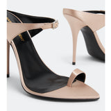 Saint Laurent Dive 110 embellished satin mules