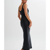 Aubrie Keyhole Satin Maxi Dress