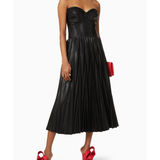 Vegan Leather Midi Dress