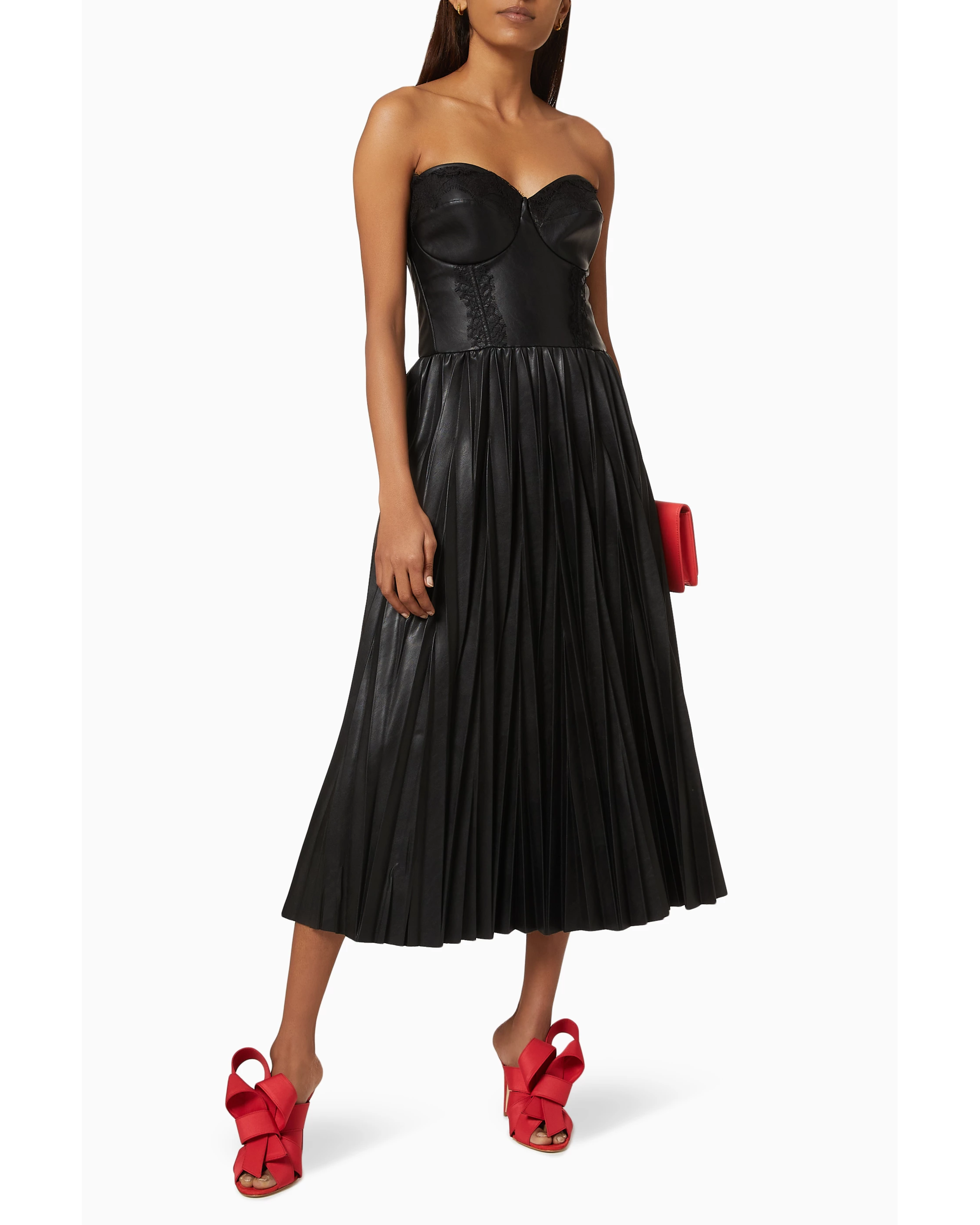 Vegan Leather Midi Dress Vegan Leather Midi Dress