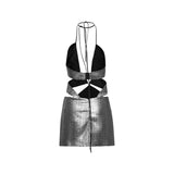 Dayton Silver Cut Out Mini Dress