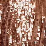 Rose gold sequin mini dress with long sleeves and v-neckline — Verona | Endless UAE