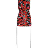 Maribella Mini Dress in red floral print worn at sunset beach — Rat & Boa | Endless UAE