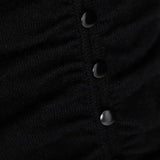 Ruched Ribbed Wool-Blend Midi Dress