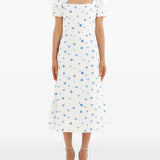 Square Neck Floral Dress