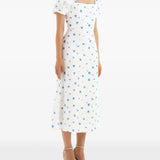 Square Neck Floral Dress