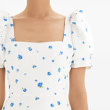 Square Neck Floral Dress