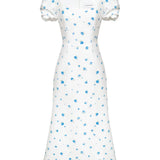 Square Neck Floral Dress