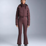 Minardi Piume burgundy ski suit with puffer jacket and flared pants — Oysho | Endless UAE