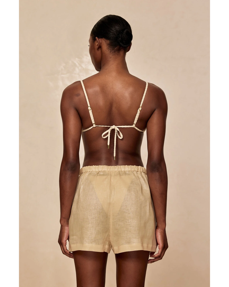 Tuscany Short in cream linen by Monday Swimwear — Monday Swimwear | Endless UAE