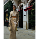 The Melissa Gold Maxi Skirt