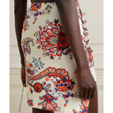 Asymmetric Ruched Printed Mini Skirt