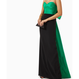 Strapless Maxi Gown in Silk Taffeta & Stretch Crepe