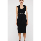 Crepe Knit Scoop Neck Dress