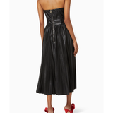 Vegan Leather Midi Dress
