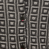Black geometric patterned crop cardigan with red waistband and cuffs — Bottega Veneta | Endless UAE