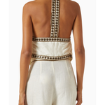 Taylen Embroidered Co-ord Set in cream with gold embroidery — Scarlet Poppies | Endless UAE