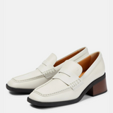 Leather Loafer Pumps