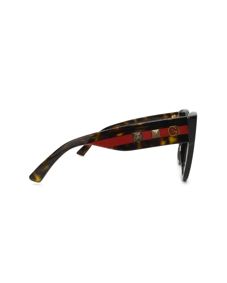 Black oversized cat-eye sunglasses with gradient lenses — Gucci | Endless UAE