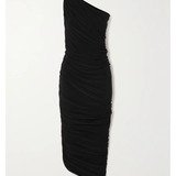 Diana One-shoulder Ruched Stretch-jersey Gown