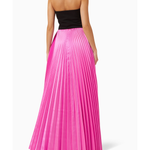 Black strapless maxi dress with vibrant pink side panels — Solace London | Endless UAE