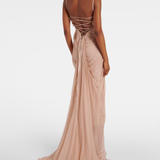 Victoria Gathered Silk Gown
