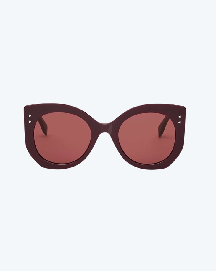 Burgundy cat-eye sunglasses with rose-tinted lenses — Fendi | Endless UAE
