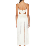 All-over Fringe Sleeveless Maxi Dress