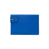 Blue snakeskin clutch with gold zip detail — Victoria Beckham | Endless UAE