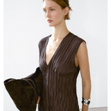 Flowing Pleated Midi Dress