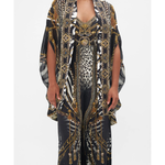 Ornate black and gold patterned co-ord set with chain and animal print details — Camilla | Endless UAE
