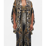 Ornate black and gold patterned co-ord set with chain and animal print details — Camilla | Endless UAE