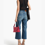 Cropped high-rise wide-leg jeans styled with black blazer and heels — Victoria Beckham | Endless UAE