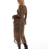 Lucia Sheer Wrap Midaxi Dress