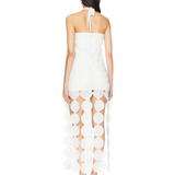 White halter mini dress with scalloped cutout details — Simon Miller | Endless UAE